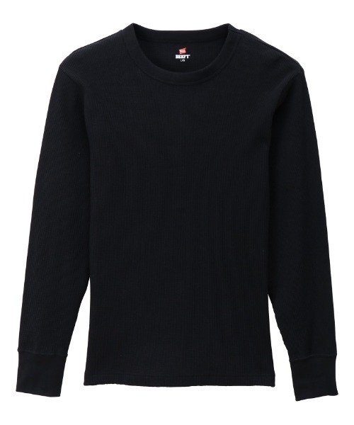 HANES(ヘインズ)の「【HANES/ヘインズ】BEEFY クルーネックロングスリーブ(Tシャツ/カットソー・メンズ・ブラック/オフホワイト/ヘザーグレー/ネイビー・M/L/LL/S)」の3枚目の写真