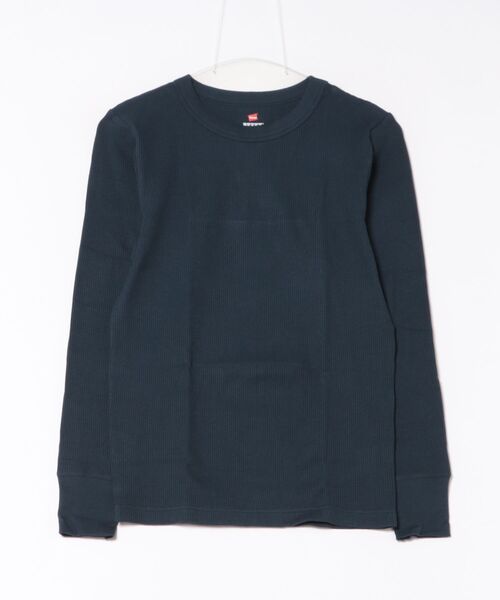 HANES(ヘインズ)の「【HANES/ヘインズ】BEEFY クルーネックロングスリーブ(Tシャツ/カットソー・メンズ・ブラック/オフホワイト/ヘザーグレー/ネイビー・M/L/LL/S)」の15枚目の写真