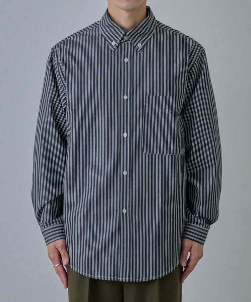 COLONY 2139（コロニートゥーワンスリーナイン）の「ジャガードストライプボタンダウンシャツ（シャツ/ブラウス・メンズ・ネイビー/ホワイト/ブラック・LARGE/MEDIUM）」の15枚目の写真