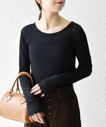SHIPS any | SHIPS any:〈洗濯機可能〉シアー ロングスリーブ クルーネック TEE(Tシャツ/カットソー)