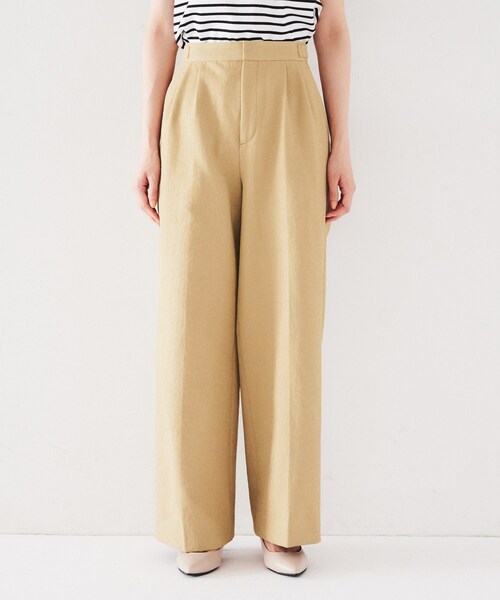 UNTITLED（アンタイトル）の「【洗える/ドライタッチ】センタープレス ワイドパンツ（その他パンツ・レディース・オフホワイト/チャコールグレー/キャメル・00/01/02/03/04/42/44/46/48/50）」の20枚目の写真