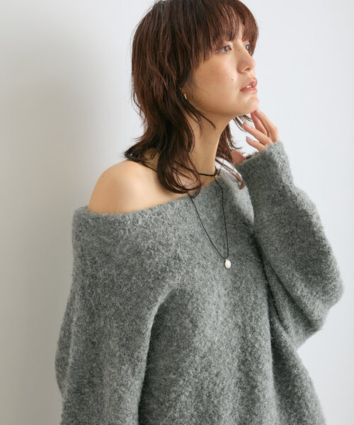 RIVE DROITE（リヴドロワ）の「【様々な付け方を楽しめる】パールトップコードネックレス（ネックレス・レディース・ブラック・FREE）」の5枚目の写真