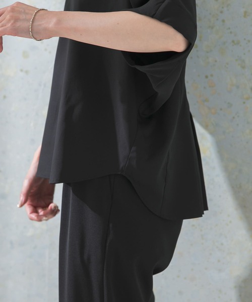 URBAN RESEARCH ROSSO WOMEN(アーバンリサーチ ロッソ)の「5分袖バックタックプルオーバー(シャツ/ブラウス・レディース・ブラック/グリーン系その他/ホワイト・FREE)」の19枚目の写真