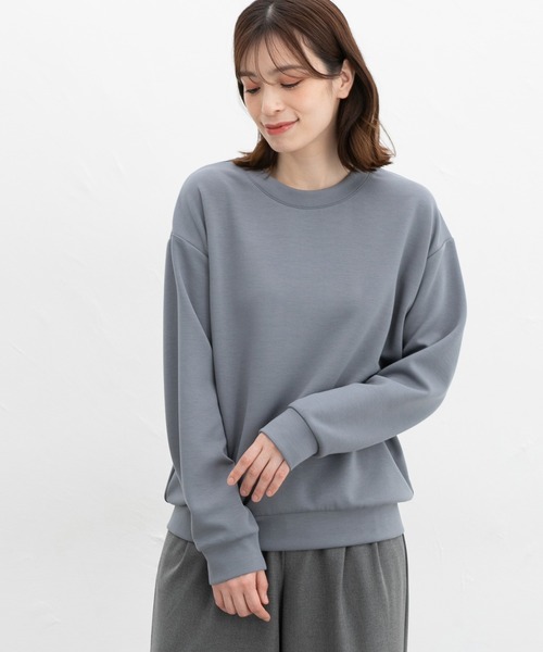 Honeys（ハニーズ）の「きれいめスウェット（スウェット・レディース・イエロー/パープル/モカ/ピンク/アイボリー/ブラック/グレイッシュブルー・S/M/L/LL/3L）」の5枚目の写真