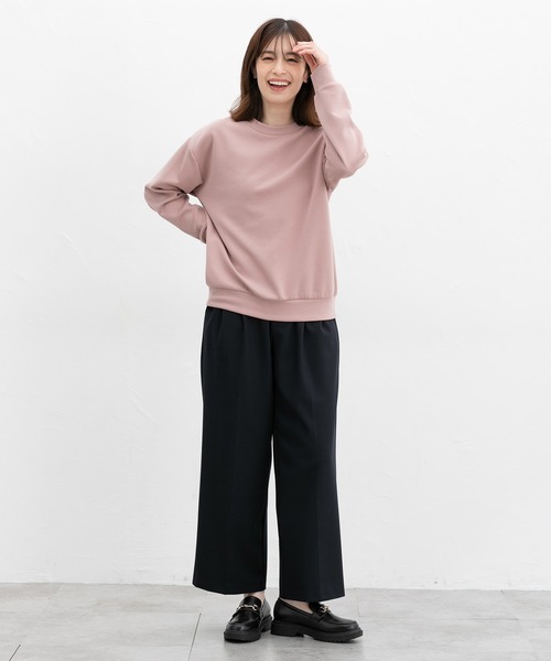 Honeys（ハニーズ）の「きれいめスウェット（スウェット・レディース・イエロー/パープル/モカ/ピンク/アイボリー/ブラック/グレイッシュブルー・S/M/L/LL/3L）」の15枚目の写真