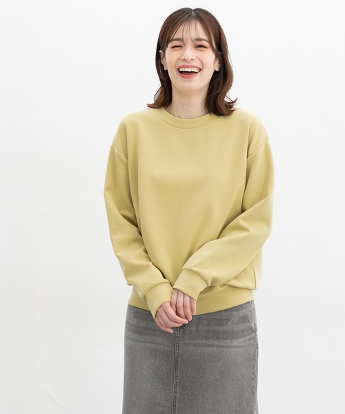 Honeys（ハニーズ）の「きれいめスウェット（スウェット・レディース・イエロー/パープル/モカ/ピンク/アイボリー/ブラック/グレイッシュブルー・S/M/L/LL/3L）」の18枚目の写真