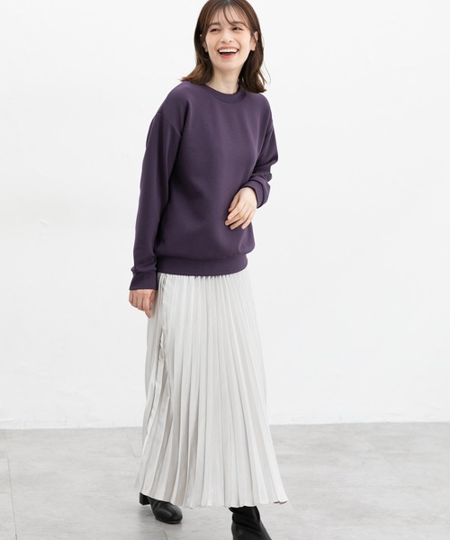 Honeys（ハニーズ）の「きれいめスウェット（スウェット・レディース・イエロー/パープル/モカ/ピンク/アイボリー/ブラック/グレイッシュブルー・S/M/L/LL/3L）」の19枚目の写真