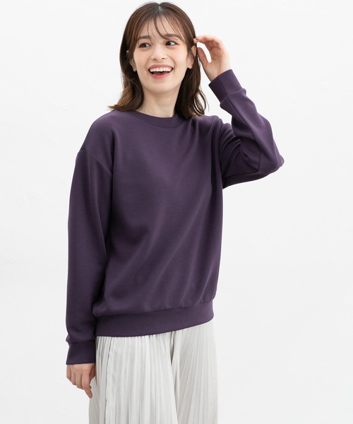 Honeys（ハニーズ）の「きれいめスウェット（スウェット・レディース・イエロー/パープル/モカ/ピンク/アイボリー/ブラック/グレイッシュブルー・S/M/L/LL/3L）」の20枚目の写真