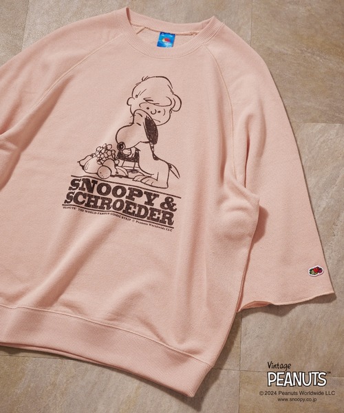 セール】FRUIT OF THE LOOMxPEANUTS 七分袖スウェット / ピーナッツ