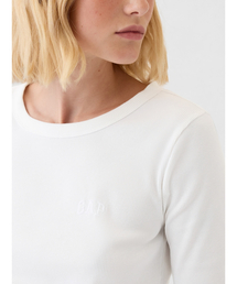 GAP | 長袖リブ GAPロゴTシャツ(Tシャツ/カットソー)