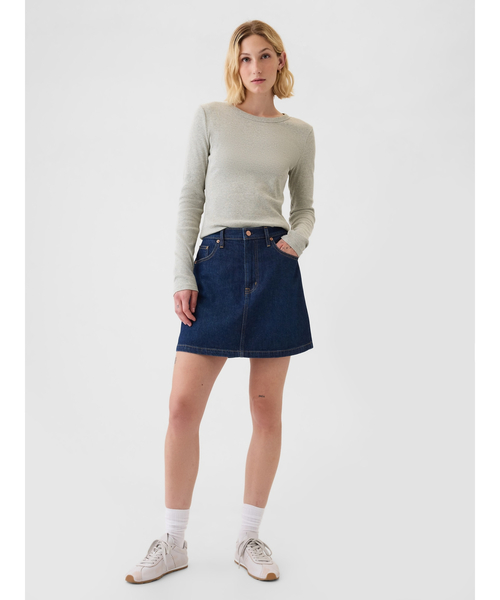 GAP（ギャップ）の「長袖リブ GAPロゴTシャツ（Tシャツ/カットソー・レディース・グレー/ホワイト/グリーン/ブラック・M/S/XS/XXS/XL/L）」の12枚目の写真