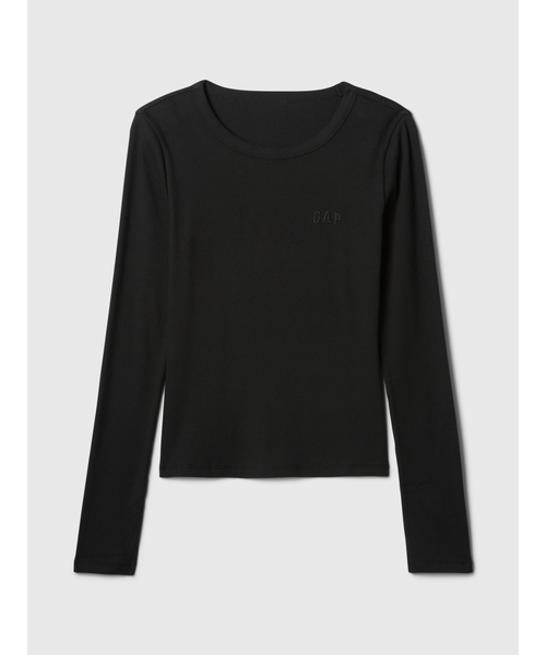 GAP（ギャップ）の「長袖リブ GAPロゴTシャツ（Tシャツ/カットソー・レディース・グレー/ホワイト/グリーン/ブラック・M/S/XS/XXS/XL/L）」の10枚目の写真