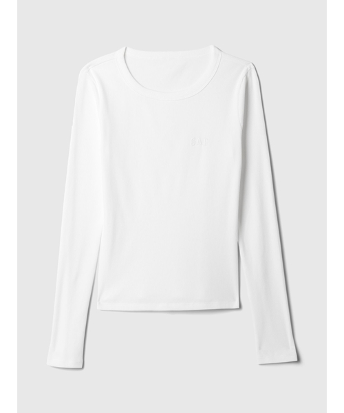 GAP（ギャップ）の「長袖リブ GAPロゴTシャツ（Tシャツ/カットソー・レディース・グレー/ホワイト/グリーン/ブラック・M/S/XS/XXS/XL/L）」の9枚目の写真