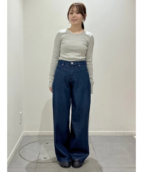 GAP（ギャップ）の「長袖リブ GAPロゴTシャツ（Tシャツ/カットソー・レディース・グレー/ホワイト/グリーン/ブラック・M/S/XS/XXS/XL/L）」の20枚目の写真