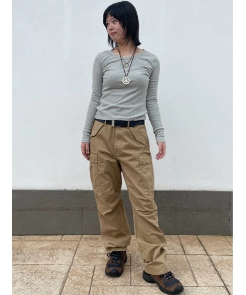 GAP（ギャップ）の「長袖リブ GAPロゴTシャツ（Tシャツ/カットソー・レディース・グレー/ホワイト/グリーン/ブラック・M/S/XS/XXS/XL/L）」の21枚目の写真