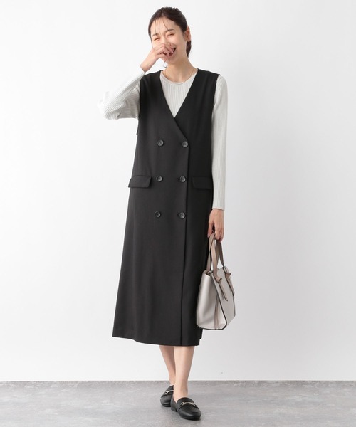 セール】Vネックジレジャンスカ/135076（ジャンパースカート）｜GLOBAL