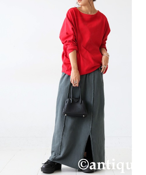 シュッと美長袖トップス（Tシャツ/カットソー）｜antiqua（アンティカ
