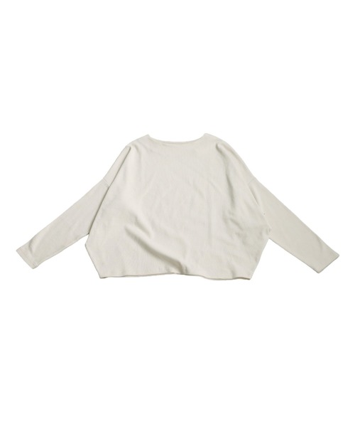 antiqua（アンティカ）の「シュッと美 コクーン リブニット（Tシャツ/カットソー・レディース・ブルー/チャコールグレー/ブラック/アイボリー/グリーン/レッド/杢グレー/グレイッシュベージュ/カーキ・V/B）」の21枚目の写真