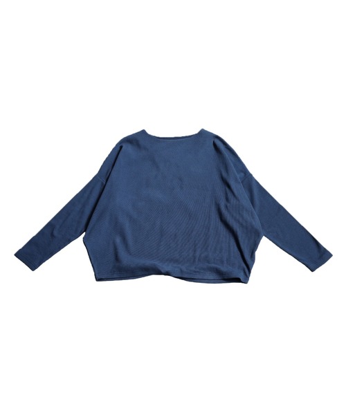 antiqua（アンティカ）の「シュッと美 コクーン リブニット（Tシャツ/カットソー・レディース・ブルー/チャコールグレー/ブラック/アイボリー/グリーン/レッド/杢グレー/グレイッシュベージュ/カーキ・V/B）」の13枚目の写真