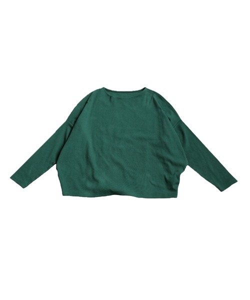 antiqua（アンティカ）の「シュッと美 コクーン リブニット（Tシャツ/カットソー・レディース・ブルー/チャコールグレー/ブラック/アイボリー/グリーン/レッド/杢グレー/グレイッシュベージュ/カーキ・V/B）」の15枚目の写真