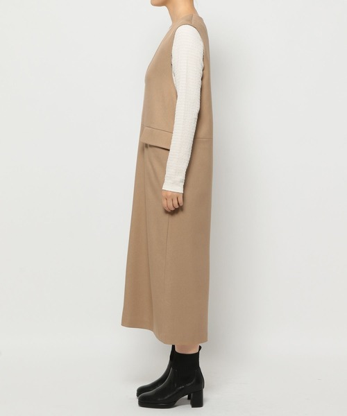 mysty woman（ミスティウーマン）の「深Ｖジャンスカ  148922（ジャンパースカート・レディース・ベージュ/ブラック/グレー・FREE）」の12枚目の写真