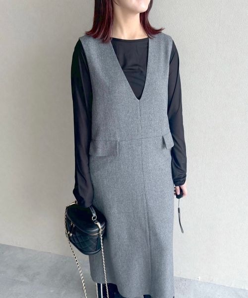 セール】深Vジャンスカ 148922（ジャンパースカート）｜mysty woman  