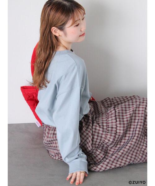 ehka sopo(エヘカソポ)の「【アルプスの少女ハイジ】プリントロンT(Tシャツ/カットソー・レディース・オフホワイト/サックスブルー/ブラック・F)」の13枚目の写真