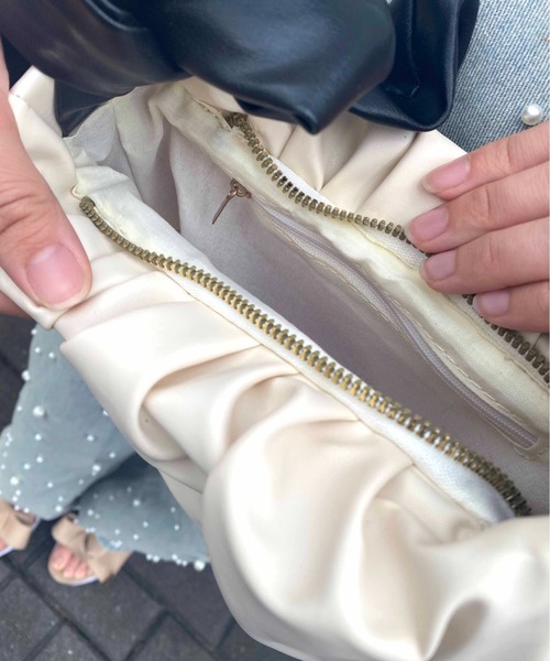 WEGO（ウィゴー）の「WEGO/リボンハンドバッグ（ハンドバッグ・レディース・アイボリー・FREE）」の9枚目の写真