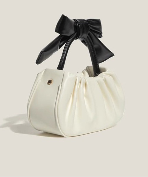 WEGO（ウィゴー）の「WEGO/リボンハンドバッグ（ハンドバッグ・レディース・アイボリー・FREE）」の6枚目の写真