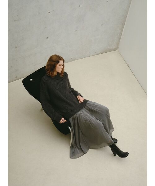 ELENDEEK（エレンディーク）の「ブラッシュヤーンニットドッキングワンピース（ワンピース・レディース・グレー/ブラック/ライトグレー・02/01）」の22枚目の写真