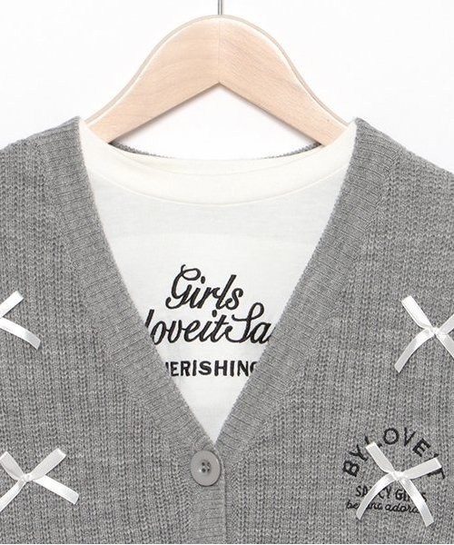 by LOVEiT（バイラビット）の「リボンカーディガンTシャツセット（ニット/セーター・キッズ・グレー/アイボリー/ブラック・120cm/130cm/140cm/150cm/160cm）」の21枚目の写真