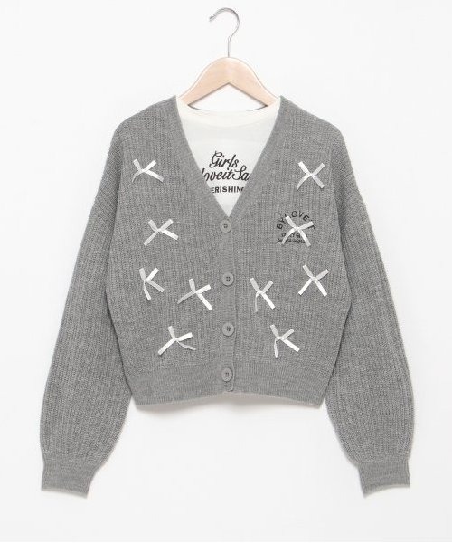 by LOVEiT（バイラビット）の「リボンカーディガンTシャツセット（ニット/セーター・キッズ・グレー/アイボリー/ブラック・120cm/130cm/140cm/150cm/160cm）」の19枚目の写真