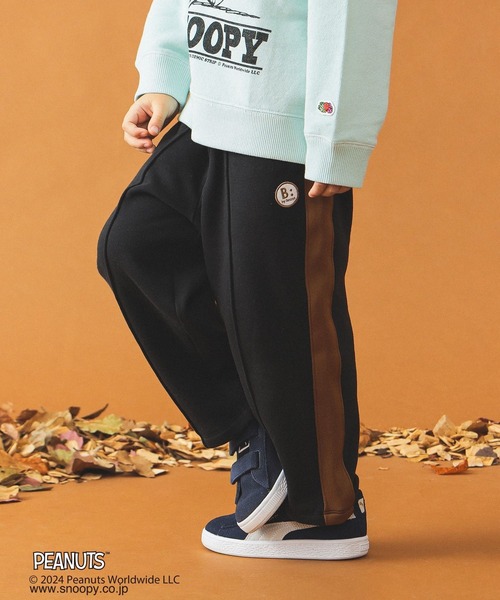 B:MING by BEAMS（ビーミングバイビームス）の「裏シャギー トラック パンツ 2024FW（100～150cm）（スラックス・キッズ・オフホワイト/ブラック・100/120/130/140/150/110）」の2枚目の写真