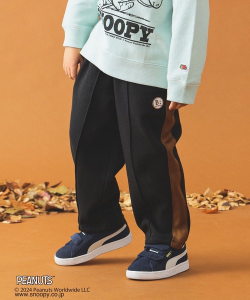 B:MING by BEAMS（ビーミングバイビームス）の「裏シャギー トラック パンツ 2024FW（100～150cm）（スラックス・キッズ・オフホワイト/ブラック・100/120/130/140/150/110）」の4枚目の写真