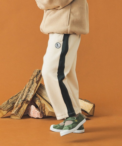 B:MING by BEAMS（ビーミングバイビームス）の「裏シャギー トラック パンツ 2024FW（100～150cm）（スラックス・キッズ・オフホワイト/ブラック・100/120/130/140/150/110）」の6枚目の写真
