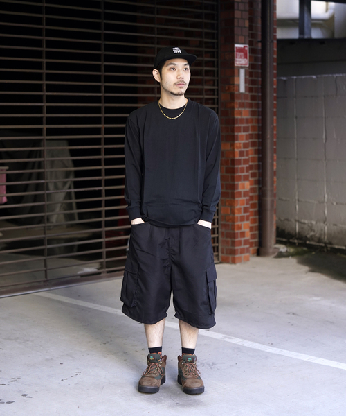 WISM(ウィズム)の「【BASEMENT GEAR / ベースメントギア】7oz Garment Wash L/SL Tee(Tシャツ/カットソー・メンズ・ホワイト/ライトグレー/ブラック/ネイビー・MEDIUM/LARGE/X-LARGE/XX-LARGE)」の5枚目の写真