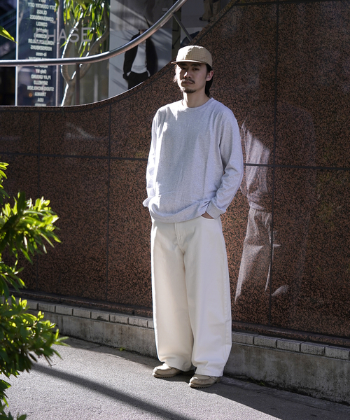 WISM(ウィズム)の「【BASEMENT GEAR / ベースメントギア】7oz Garment Wash L/SL Tee(Tシャツ/カットソー・メンズ・ホワイト/ライトグレー/ブラック/ネイビー・MEDIUM/LARGE/X-LARGE/XX-LARGE)」の6枚目の写真