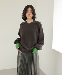 LEPSIM | 5ゲージアンゴラMIXクループルオーバー　130137(ニット/セーター)