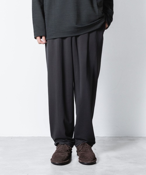 ATTACHMENT（アタッチメント）の「コットン ダブルフェイス ラウンジトラウザーズ / COTTON DOUBLE FACE LOUNGE TROUSERS（スウェットパンツ・メンズ・ブラック/ライトブラウン/グレー/ダークグレー・1/3/2）」の5枚目の写真