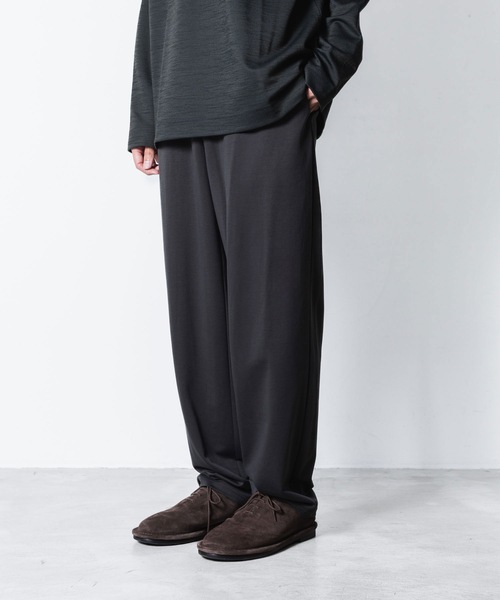 ATTACHMENT（アタッチメント）の「コットン ダブルフェイス ラウンジトラウザーズ / COTTON DOUBLE FACE LOUNGE TROUSERS（スウェットパンツ・メンズ・ブラック/ライトブラウン/グレー/ダークグレー・1/3/2）」の7枚目の写真