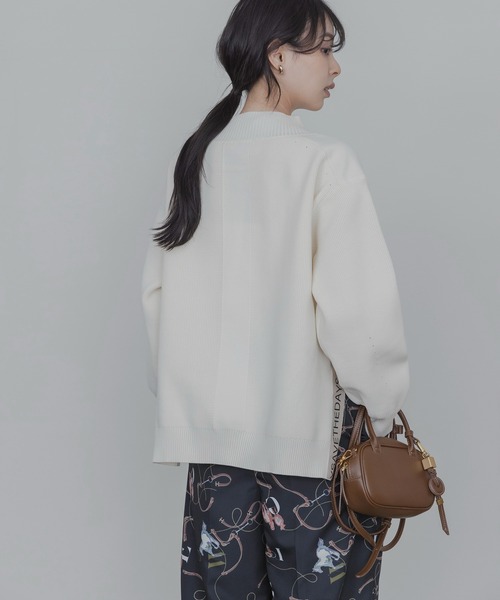 Eimee Law（エイミーロウ）の「ワッフル編みサイドロゴテープニット（ニット/セーター・レディース・ベージュ/アイボリー/ブラック/アイボリー系/モカ/ブラック系/ブラウン/ホワイト系その他/ライトピンク/ブラック系その他・FREE）」の16枚目の写真