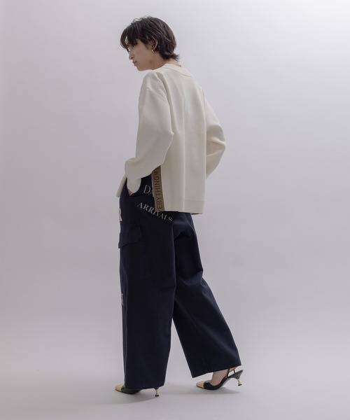 ワッフル編みサイドロゴテープニット Eimee Law│Eimee Law & LHELBIE