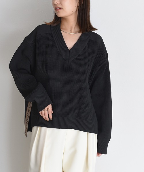 あつこ様ご予約　未使用　ルネ　ワフッル生地　重ね編みニットフーディー 楽天市場】[ 田中亜希子さんコラボ ] 選べる2丈 2way付けフリルVネック