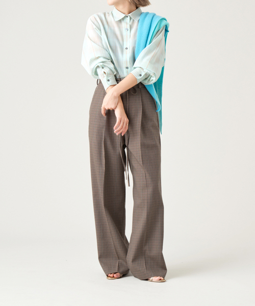 IENA LA BOUCLE (イエナラブークル)  ウールロングシャツ IENA LA BOUCLE（イエナラブークル） tシャツ ウェーブラッセル