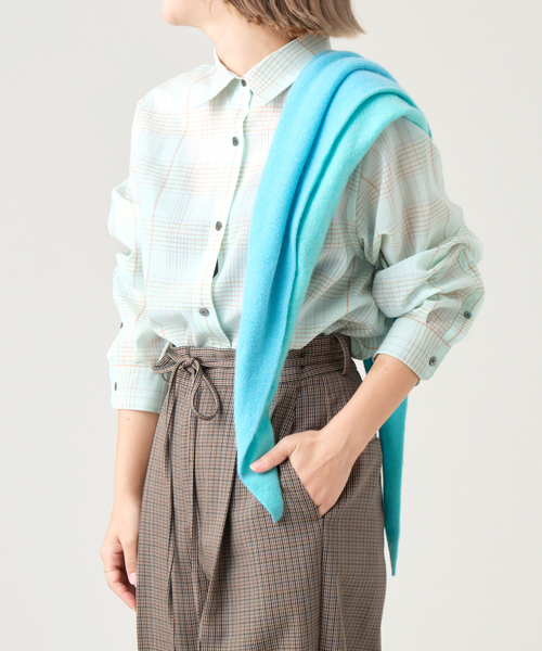 IENA LA BOUCLE 2024AW プレイドシアーウールシャツ IENA LA BOUCLE（イエナラブークル）の「IENA LA BOUCLE