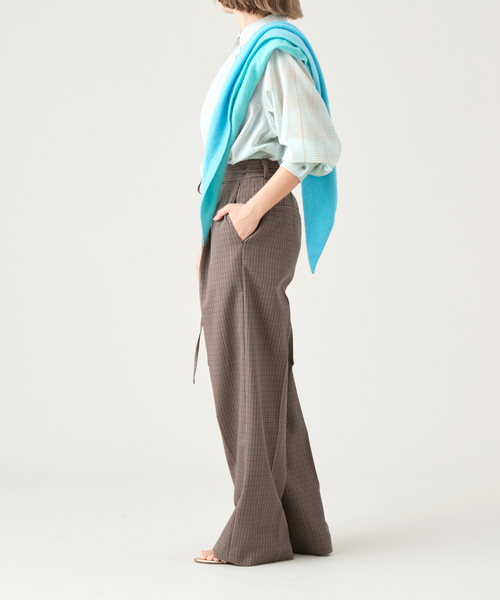 IENA LA BOUCLE プレイドシアーウールシャツ ブラウス IENA LA BOUCLE（イエナラブークル）の「IENA LA BOUCLE