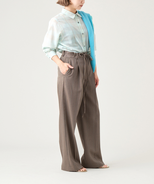 IENA LA BOUCLE プレイドシアーウールシャツ ブラウス IENA LA BOUCLE（イエナラブークル）の「IENA LA BOUCLE