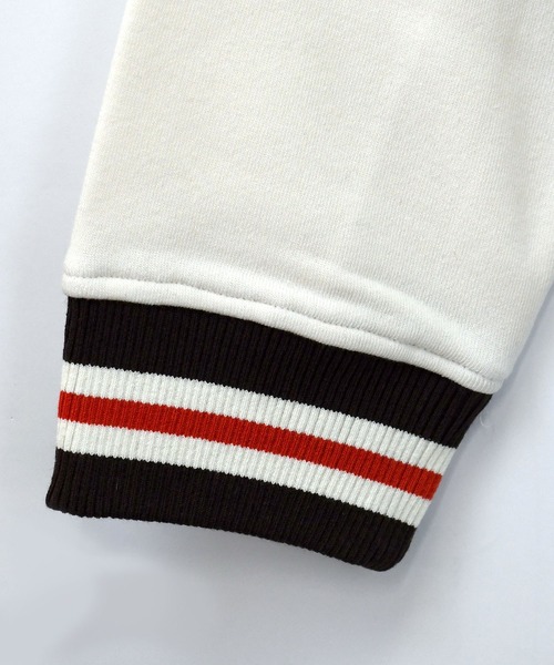 おしゃれスタ(オシャレスタ)の「felt patch sweat stadium jacket/フェルトパッチ スウェット スタジアムジャケット オーバーサイズ メンズ レディース(スウェット・メンズ・ブラウン/ネイビー/ブラック・L/M/XL)」の14枚目の写真