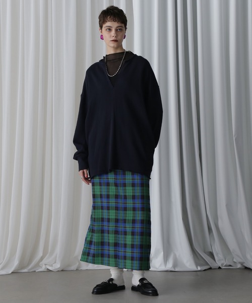 CREOLME(クレオルム)の「(CREOLME)キーネックオーバースウェット(スウェット・レディース・ネイビー/イエロー/ベージュ・FREE)」の14枚目の写真