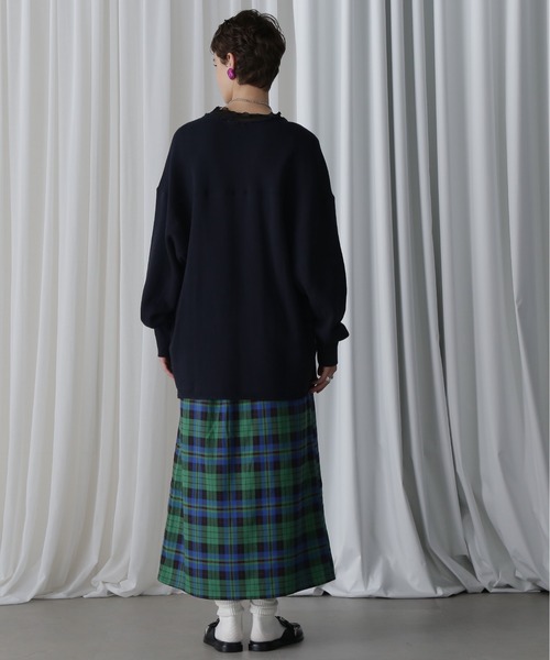 CREOLME(クレオルム)の「(CREOLME)キーネックオーバースウェット(スウェット・レディース・ネイビー/イエロー/ベージュ・FREE)」の16枚目の写真